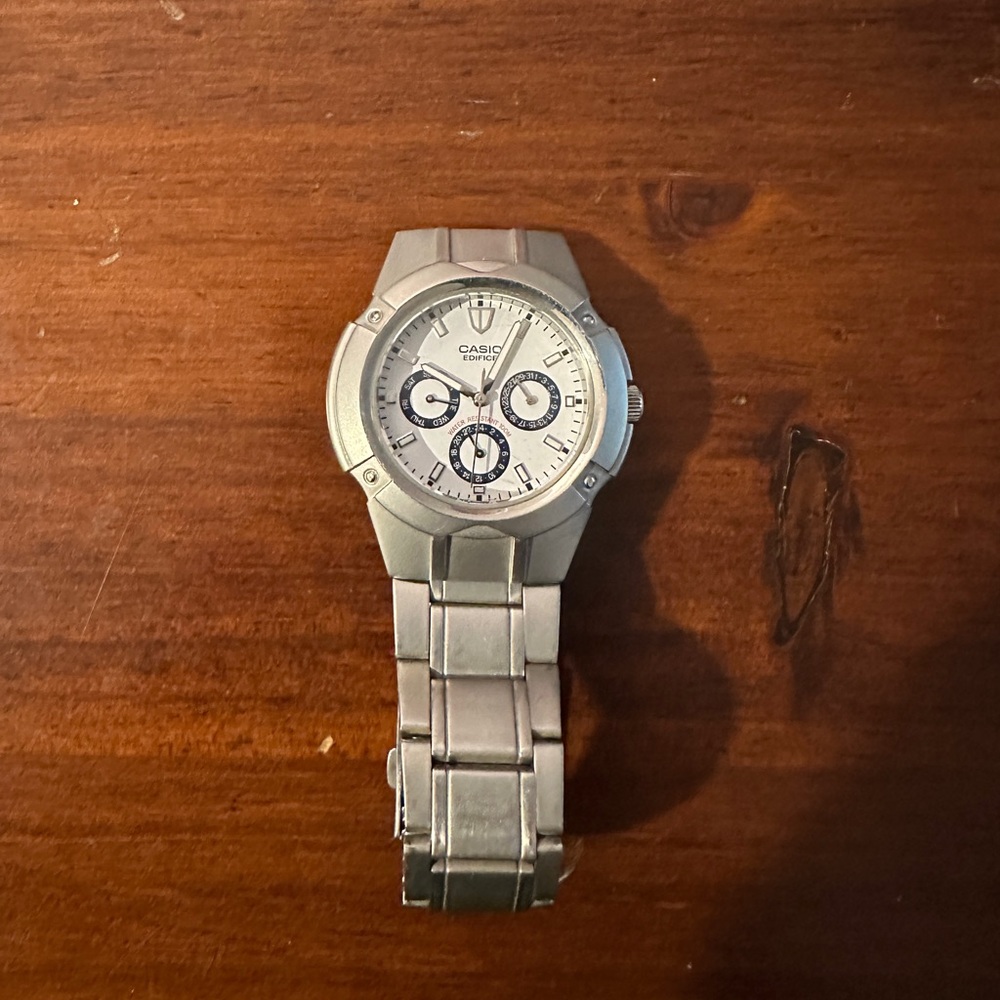 Casio Classic Edifice Chronograph EF-303 Stainless Steel Mens Watch